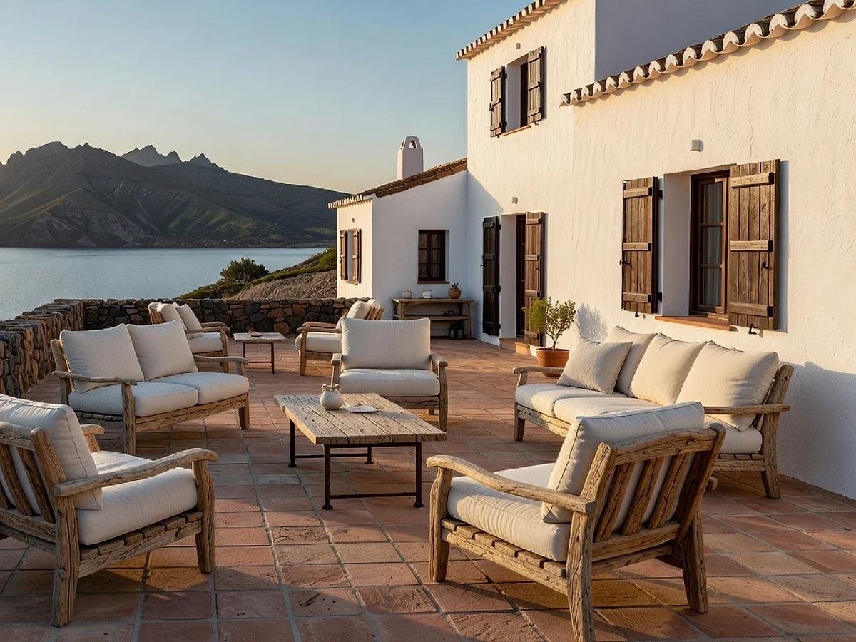 Terraza con vistas al mar y a la sierra de Cabo de Gata